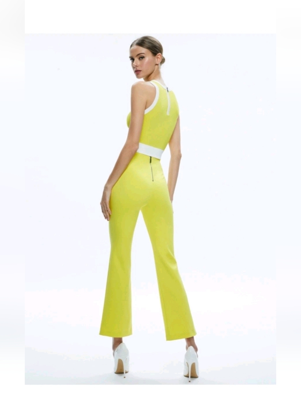 ALICE + OLIVIA RMP MID RISE BACK-ZIP BOOTCUT ANKLE PANT SIZE 10 - Picture 7 of 11